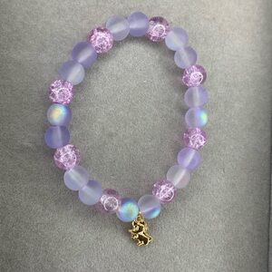 Glass purple bracelet